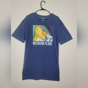 Disney Sleeping Beauty Aurora Sz M "Weekend Plans" Sleep shirt Lounge Nightgown